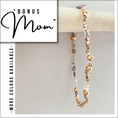 Load image into Gallery viewer, Beaded bracelet on a wooden stick with 'Bonus Mom' text and 'More Colors Available' note.