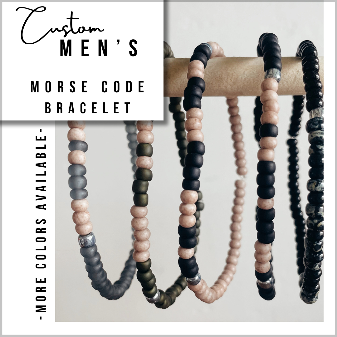 Men's Custom Morse Code Bracelet