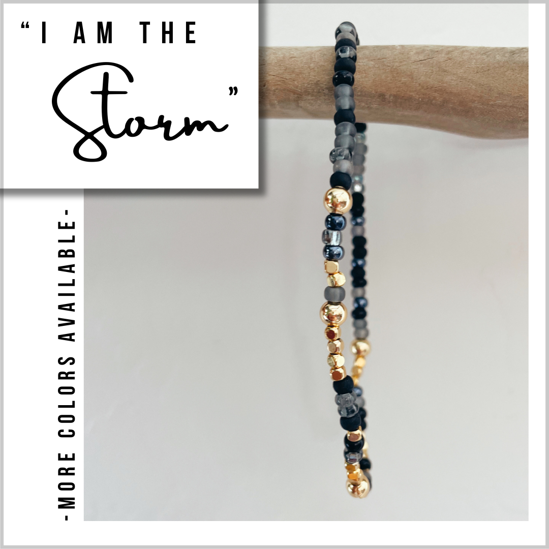 "I Am The Storm" Morse Code Bracelet