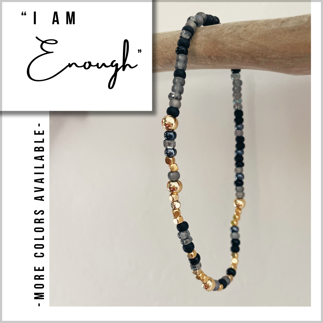"I Am Enough" Morse Code Bracelet
