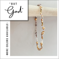 Load image into Gallery viewer, Beaded bracelet on a wooden stick with 'But God' text and 'More colors available' note.