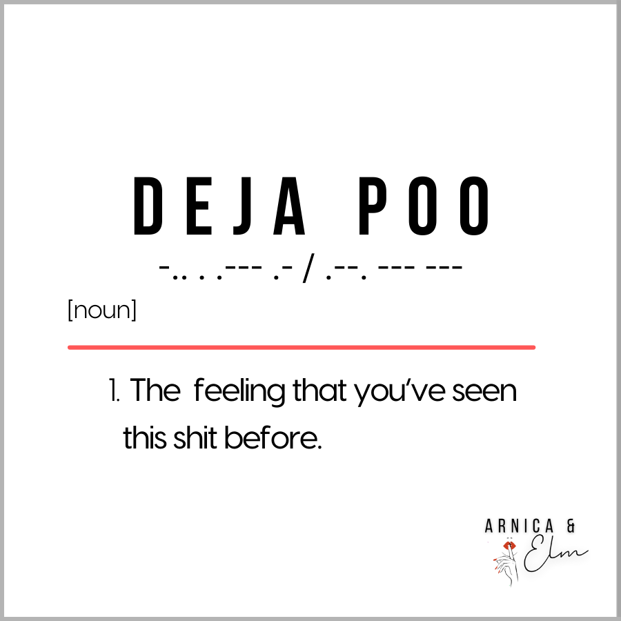 "Deja Poo" Morse Code Definition Bracelet