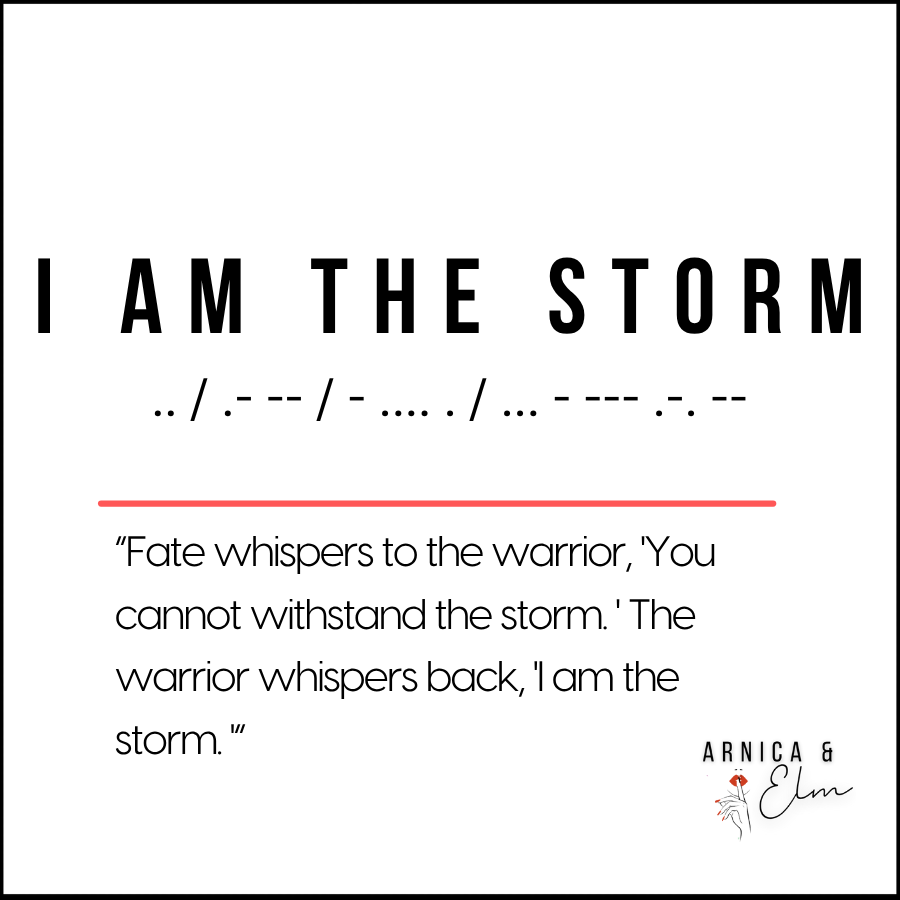 "I Am The Storm" Morse Code Bracelet