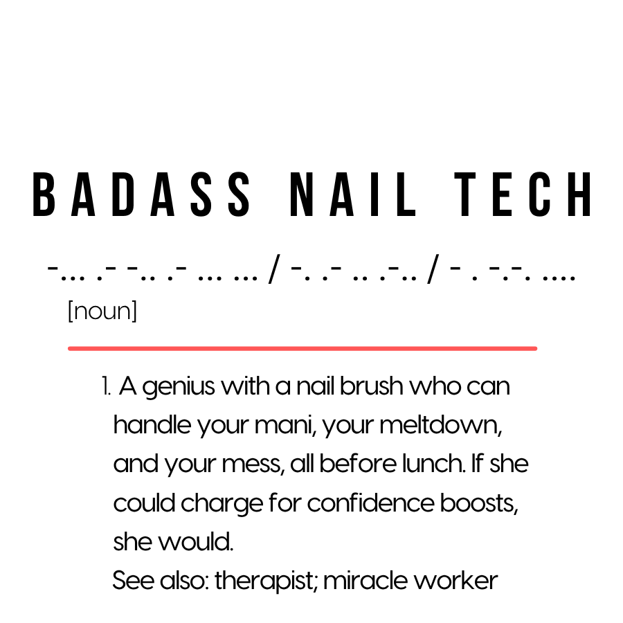 Badass Nail Tech Definition Bracelet