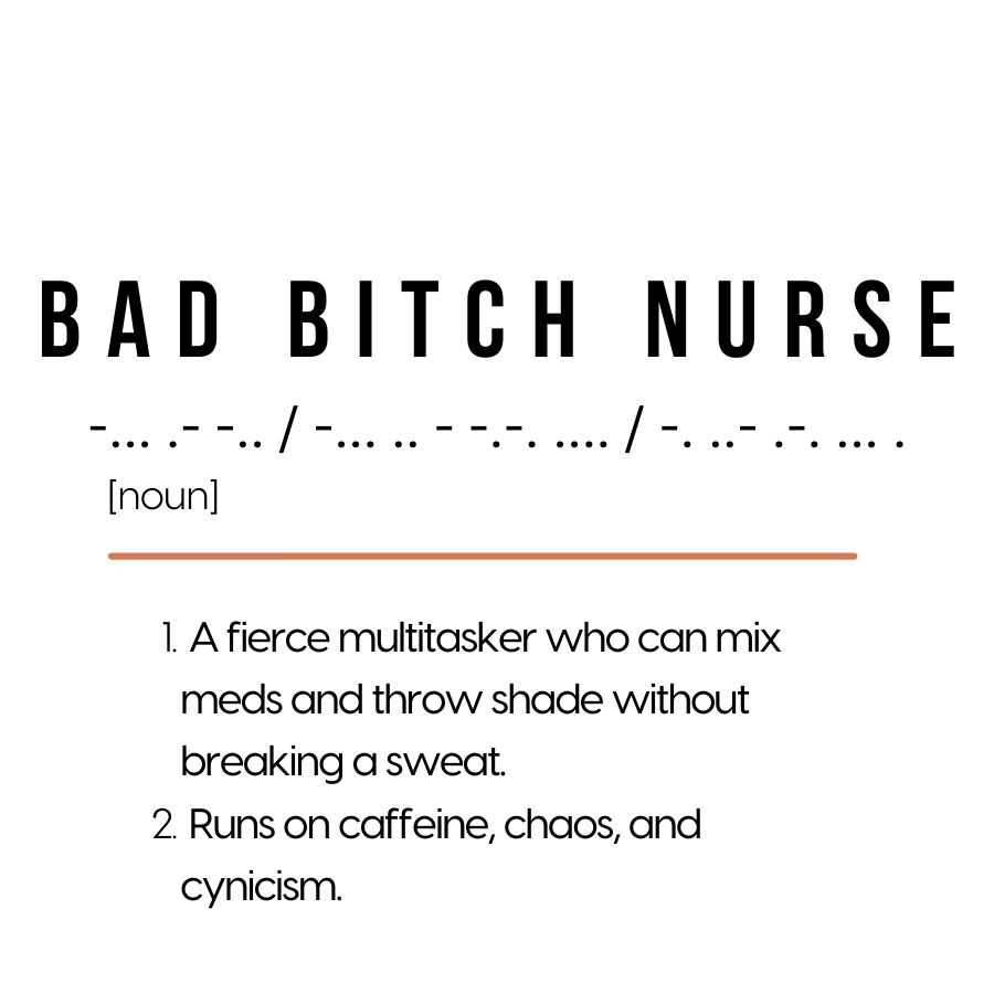 Bad Bitch Nurse Morse Code Bracelet