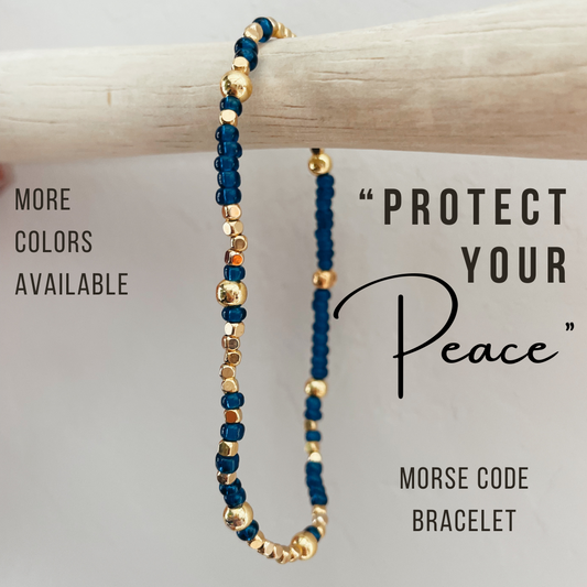 Protect Your Peace Morse Code Bracelet