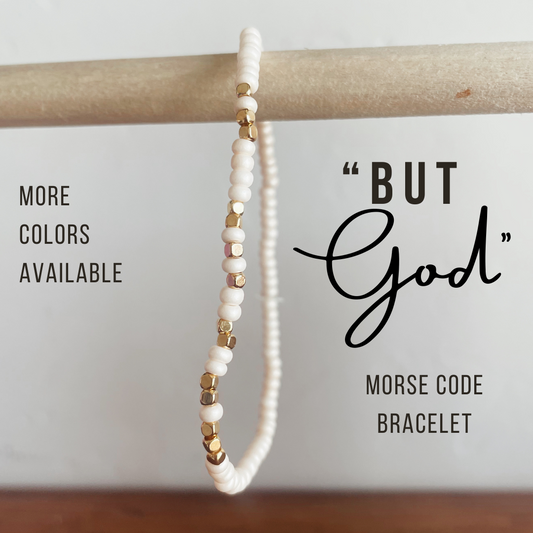 But God Morse Code Bracelet