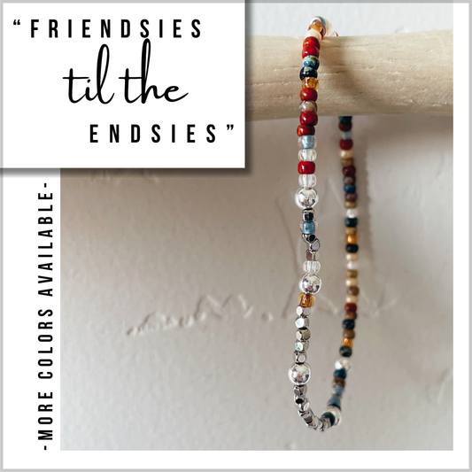 "Friendsies 'til the Endsies" Morse Code Bracelet