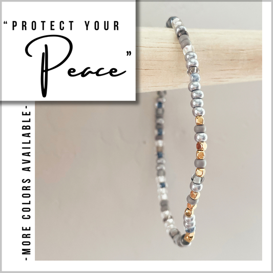 "Protect Your Peace" Morse Code Bracelet