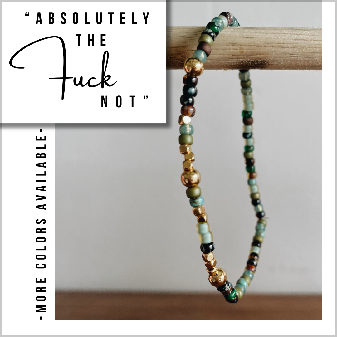 "Absolutely the Fuck Not" Morse Code Bracelet