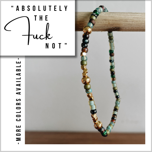 "Absolutely the Fuck Not" Morse Code Bracelet