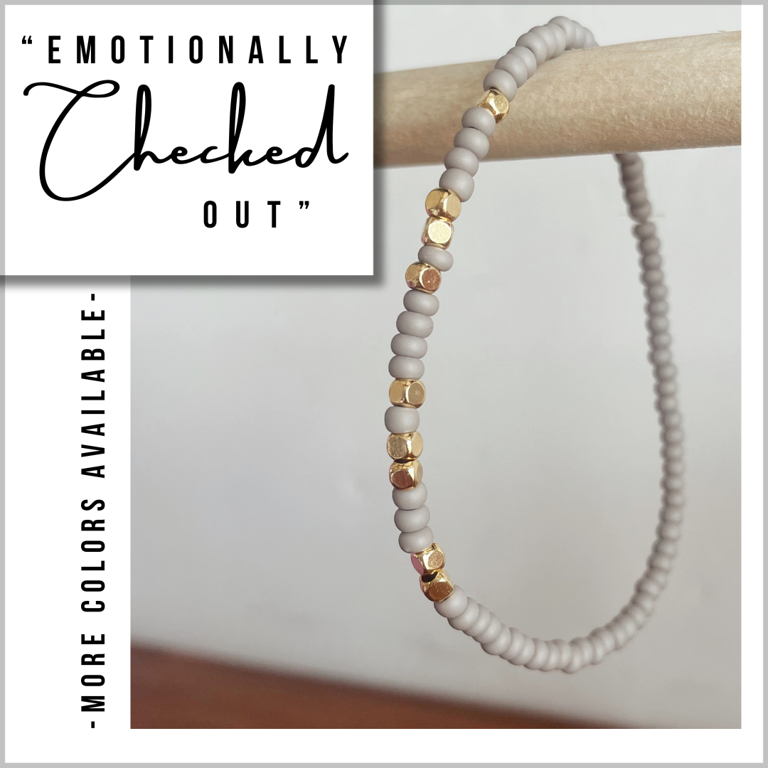 "Emotionally Checked Out" Morse Code Bracelet