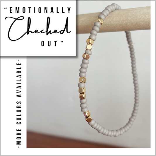 "Emotionally Checked Out" Morse Code Bracelet