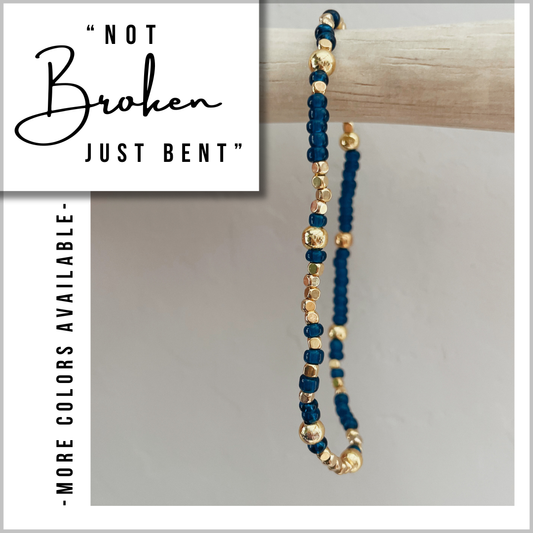 "Not Broken Just Bent" Morse Code Bracelet