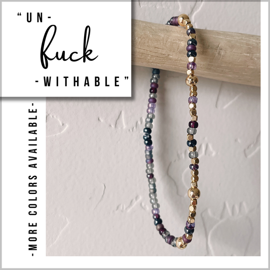 "Unfuckwithable" Morse Code Bracelet