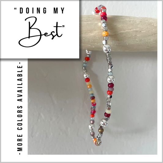 "Doing My Best" Morse Code Bracelet