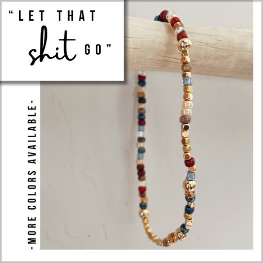 "Let That Shit Go" Morse Code Bracelet