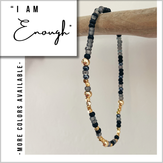 "I Am Enough" Morse Code Bracelet