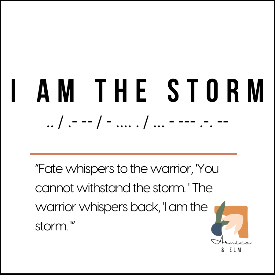 I Am The Storm Morse Code Bracelet