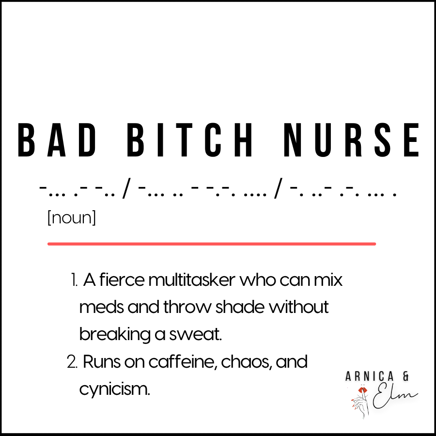 "Bad Bitch Nurse" Definition Morse Code Bracelet