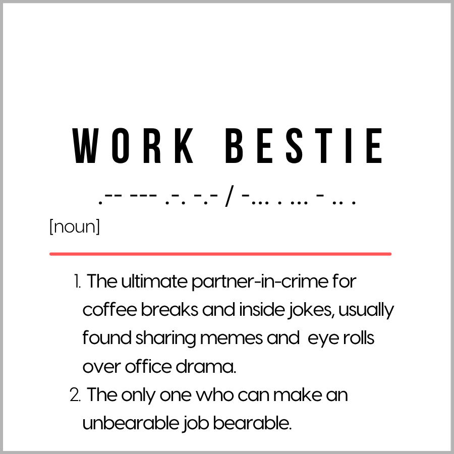 "Work Bestie" Morse Code Bracelet