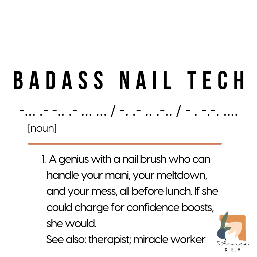 Badass Nail Tech Definition Bracelet